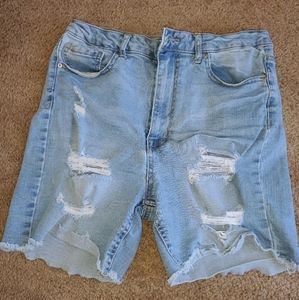 forever 21 distressed Bermuda shorts